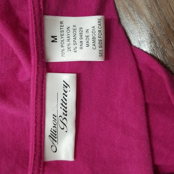 (M) Allison Brittney Solid Color Wrap Style Top Comfy Casual Loungewear Minimal - Picture 3 of 11